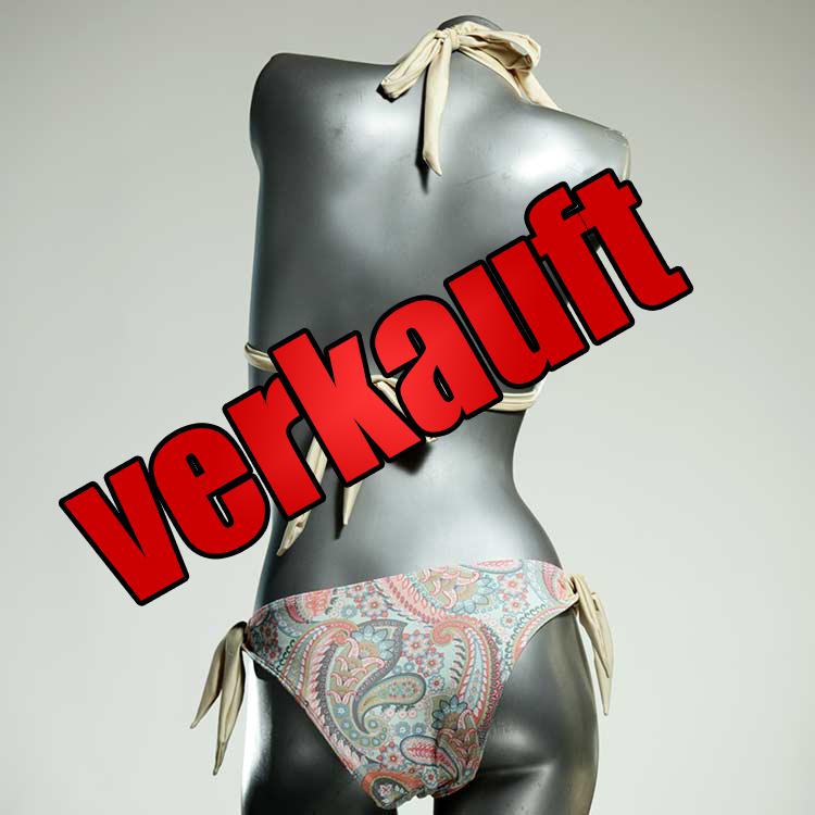 preiswerte ökologische günstige gemusterte Triangel Bikini Set, Bademode für Damen