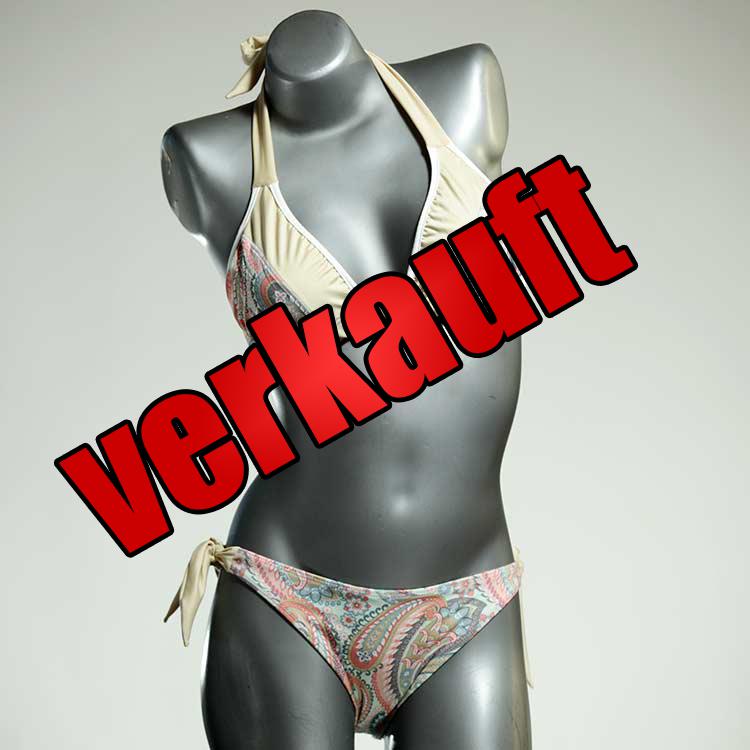 preiswerte ökologische günstige gemusterte Triangel Bikini Set, Bademode für Damen