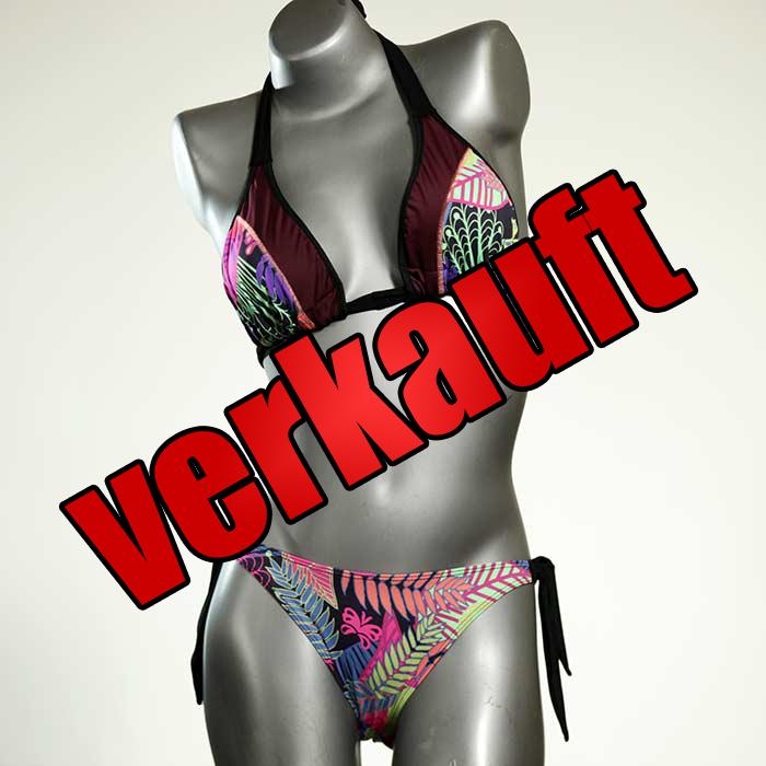 ökologische gemusterte schöne bequeme Triangel Bikini Set, Bademode für Damen