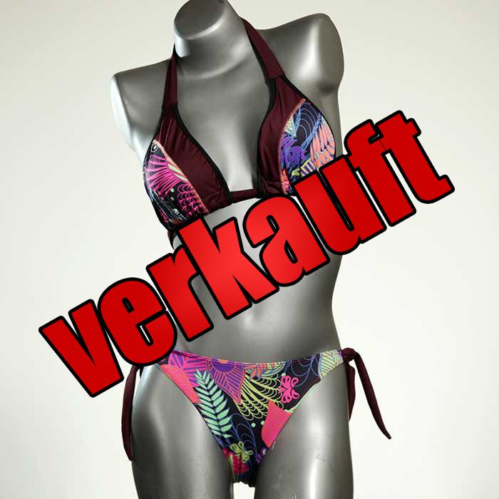 günstige preiswerte sexy gemusterte Triangel Bikini Set, Bademode für Damen