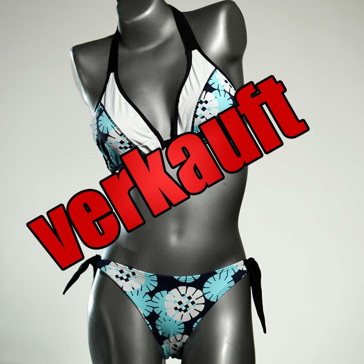 günstige sexy nachhaltige gemusterte Triangel Bikini Set, Bademode für Damen