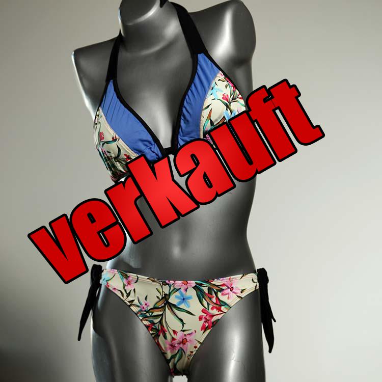 nachhaltige handgemachte farbige bunte Triangel Bikini Set, Bademode für Damen