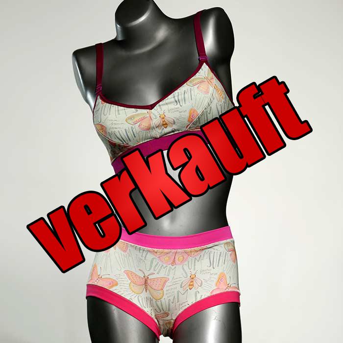 bunte farbige ökologische handgemachte Bio Ensemble mit BH