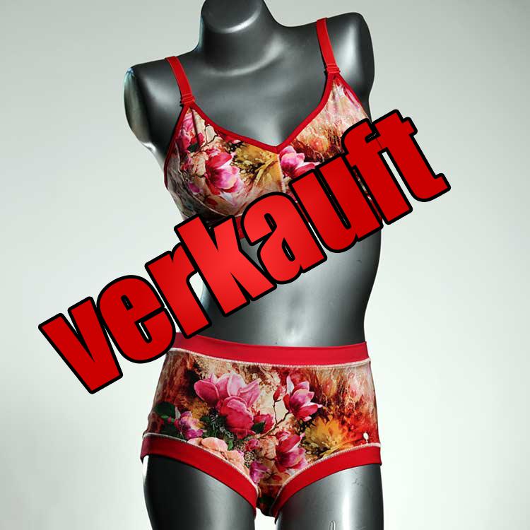 bequeme schöne gemusterte bunte Bio Ensemble mit BH