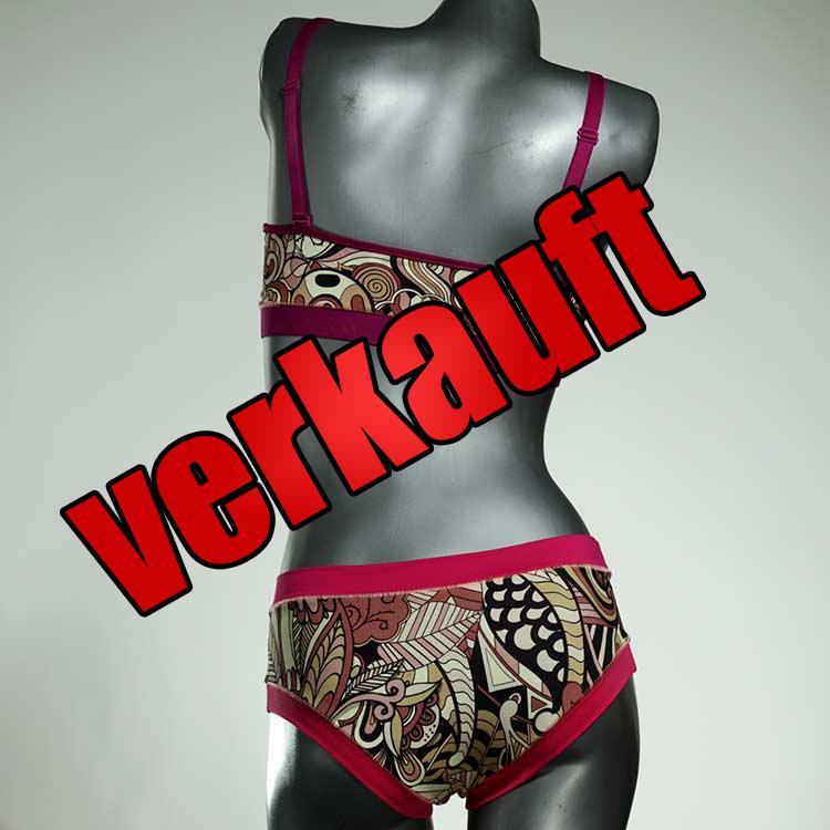 bequeme handgemachte sexy gemusterte Bio Ensemble mit BH