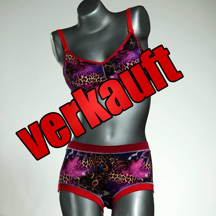 attraktive schöne gemusterte bunte Bio Ensemble mit BH