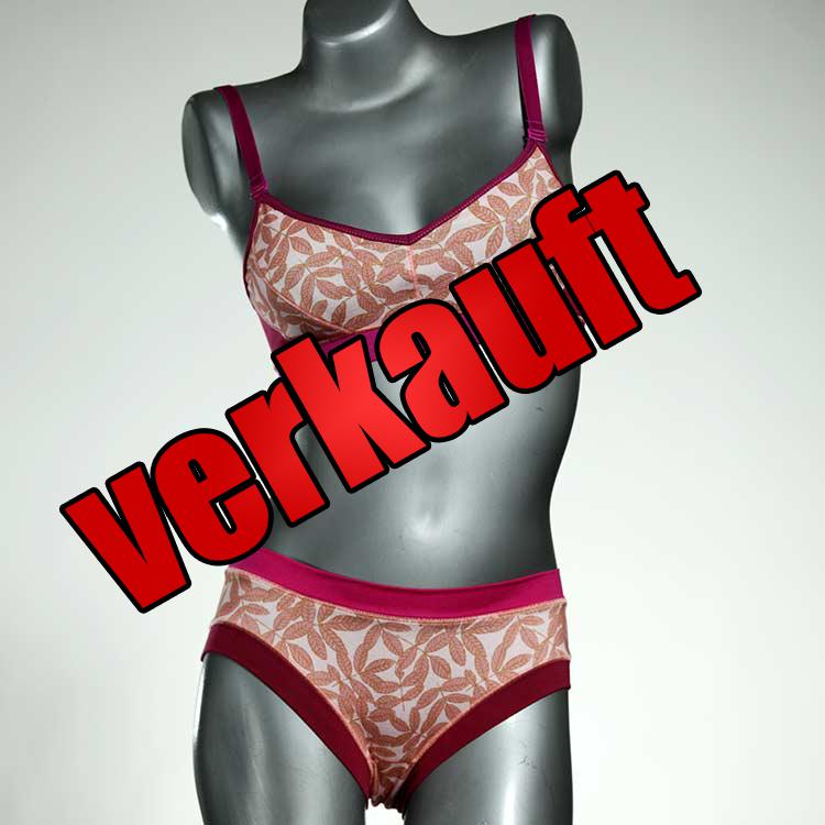 bequeme farbige schöne gemusterte Bio Ensemble mit BH