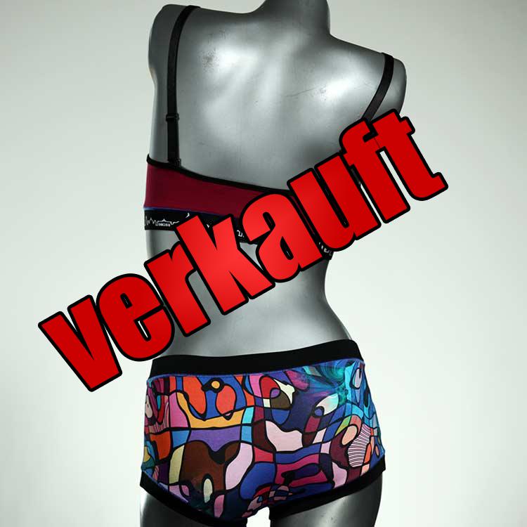 bunte handgemachte attraktive sexy Bio Ensemble mit BH