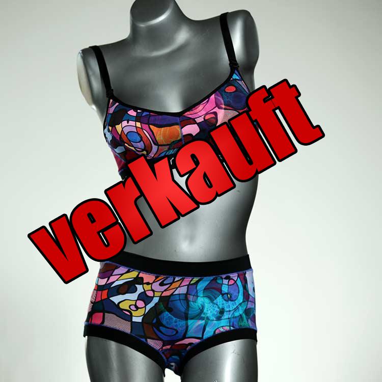 bunte handgemachte attraktive sexy Bio Ensemble mit BH