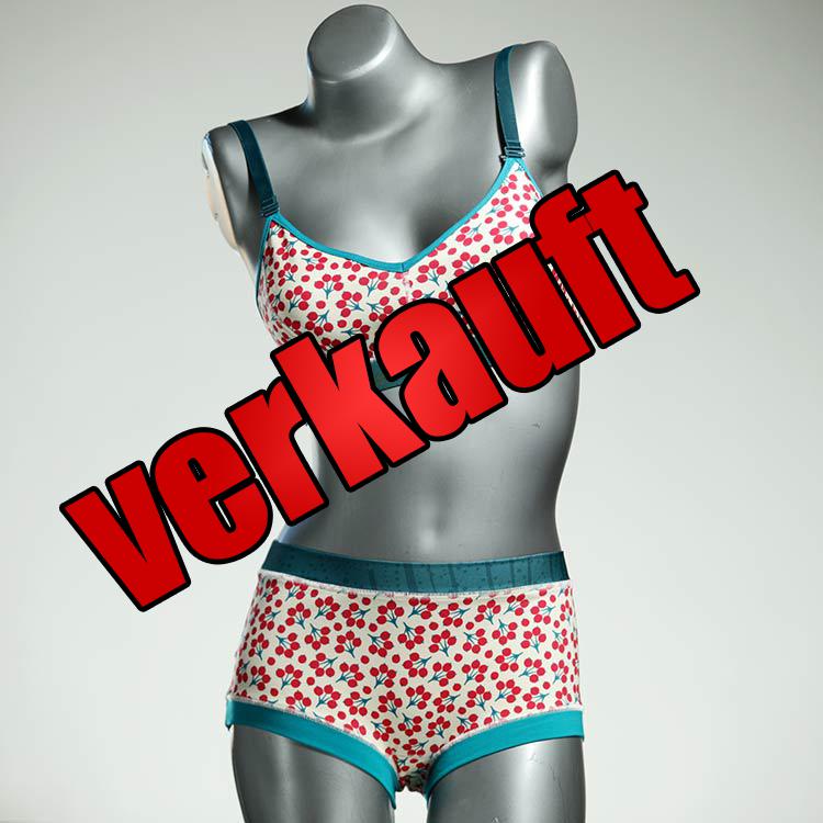 farbige bunte handgemachte gemusterte Bio Ensemble mit BH