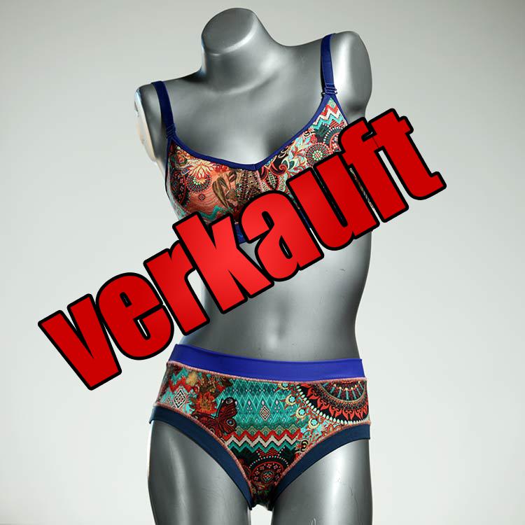 bunte nachhaltige handgemachte günstige Bio Ensemble mit BH