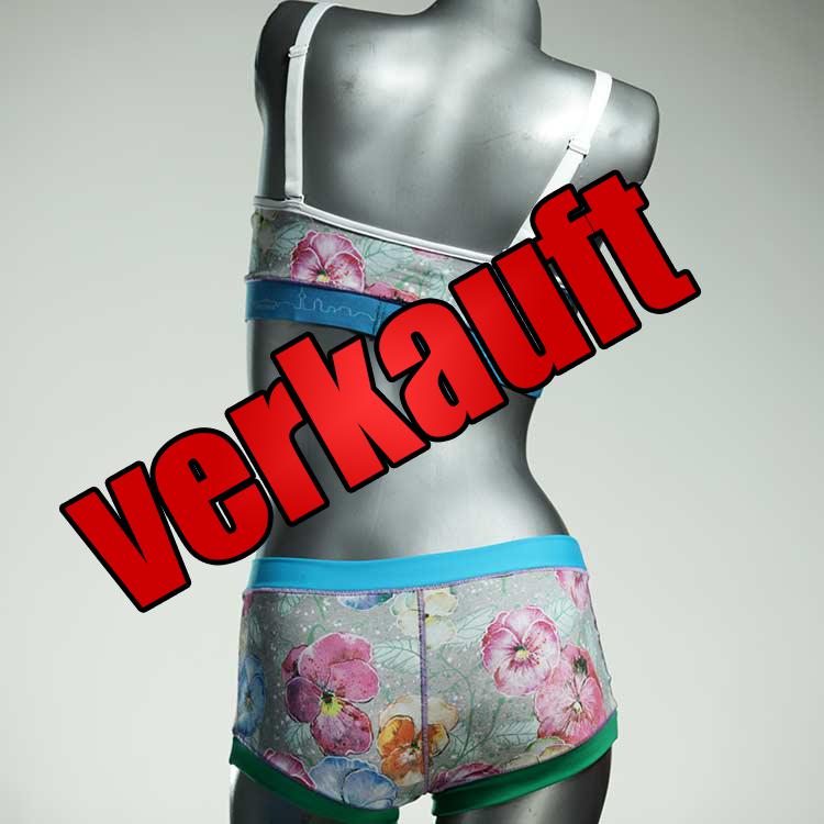 farbige bequeme schöne handgemachte Bio Ensemble mit BH