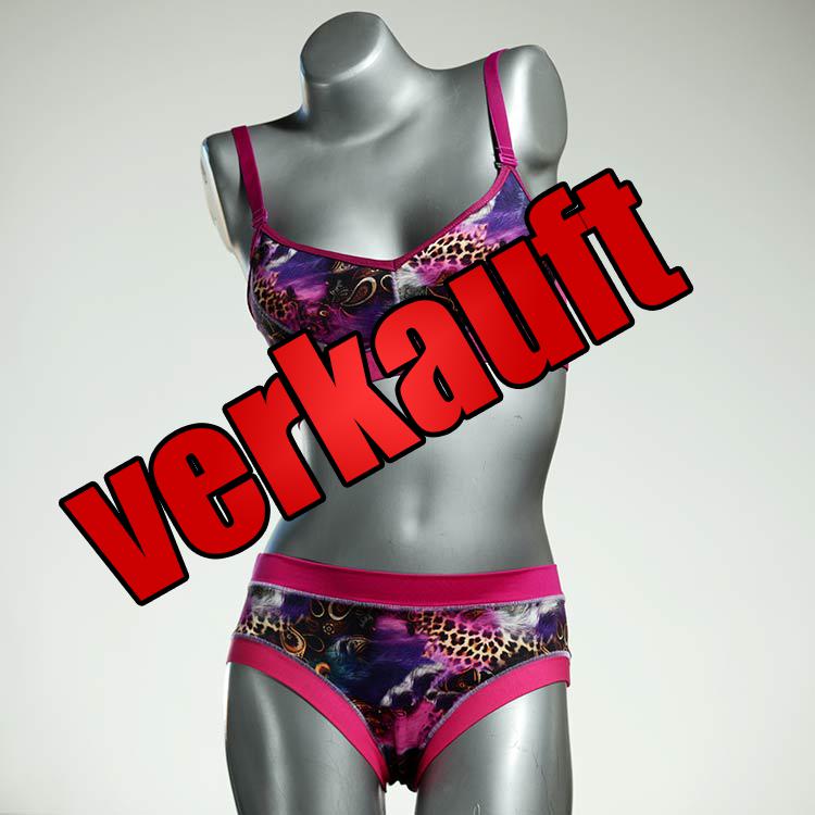 ökologische bunte farbige handgemachte Bio Ensemble mit BH