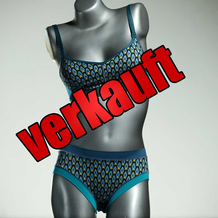 farbige attraktive gemusterte günstige Bio Ensemble mit BH