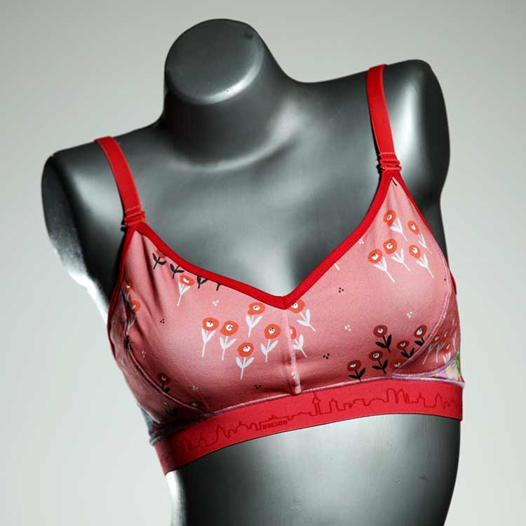 gemusterte bequeme bunte sexy BH, Büsternhalter aus Biobaumwolle, Damenunterwäsche