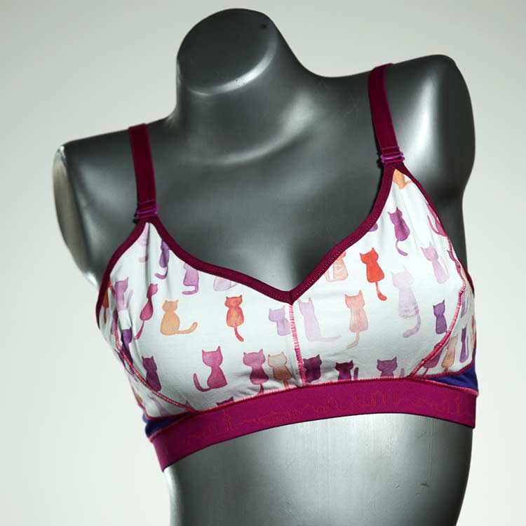 bequeme sexy gemusterte nachhaltige BH, Büsternhalter aus Biobaumwolle, Damenunterwäsche