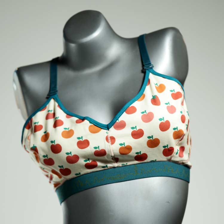 sexy gemusterte nachhaltige bunte BH, Büsternhalter aus Biobaumwolle, Damenunterwäsche