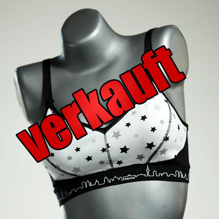 sexy ökologische gemusterte handgemachte BH, Büsternhalter aus Biobaumwolle, Damenunterwäsche