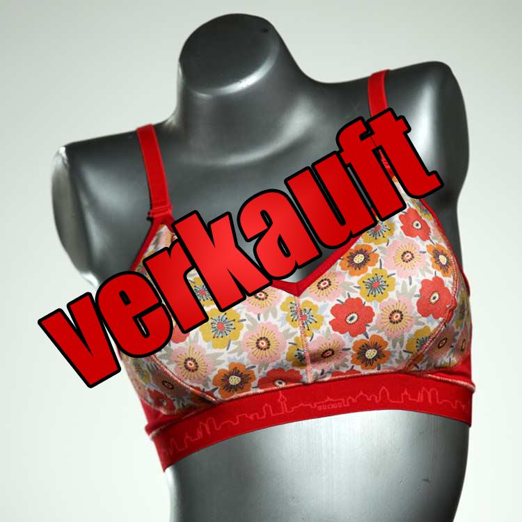 nachhaltige bunte gemusterte farbige BH, Büsternhalter aus Biobaumwolle, Damenunterwäsche