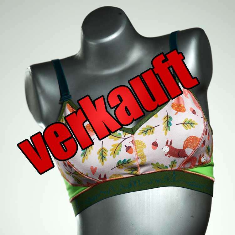 bequeme nachhaltige handgemachte bunte BH, Büsternhalter aus Biobaumwolle, Damenunterwäsche