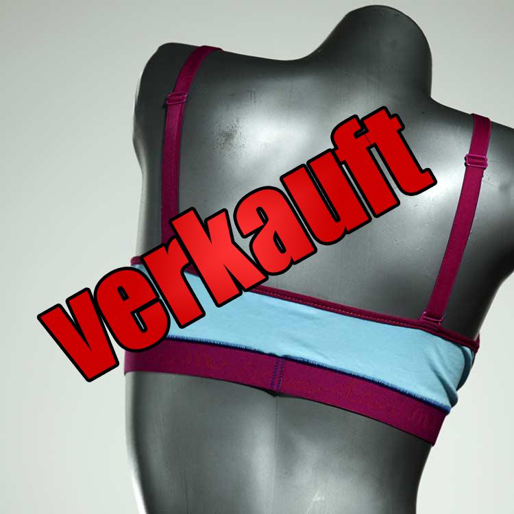 gemusterte schöne farbige ökologische BH, Büsternhalter aus Biobaumwolle, Damenunterwäsche