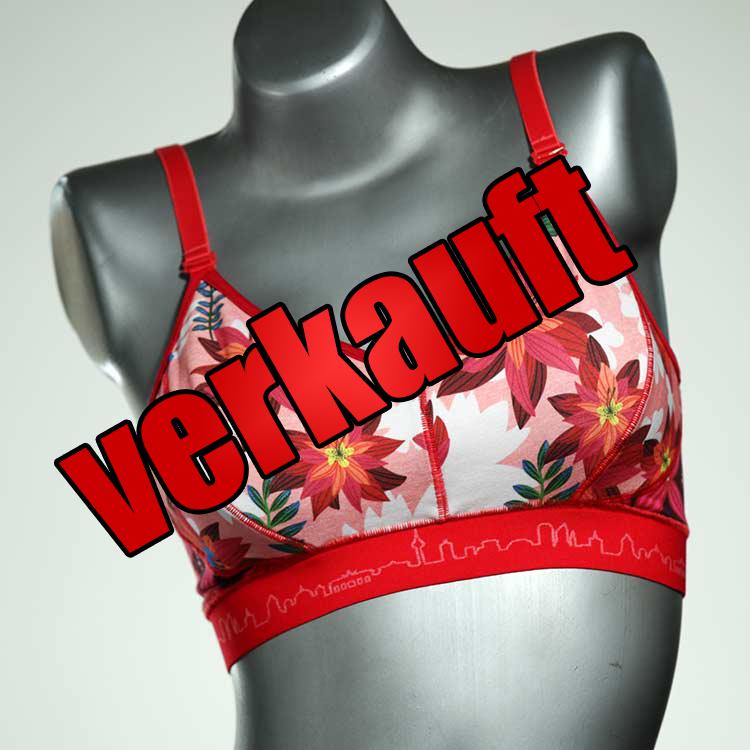 farbige handgemachte bunte nachhaltige BH, Büsternhalter aus Biobaumwolle, Damenunterwäsche