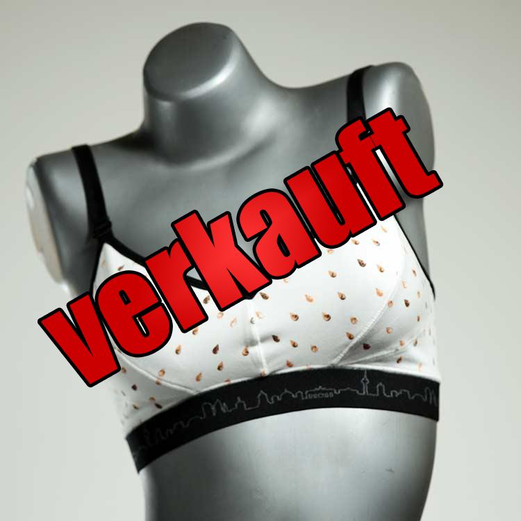 farbige bunte preiswerte gemusterte BH, Büsternhalter aus Biobaumwolle, Damenunterwäsche