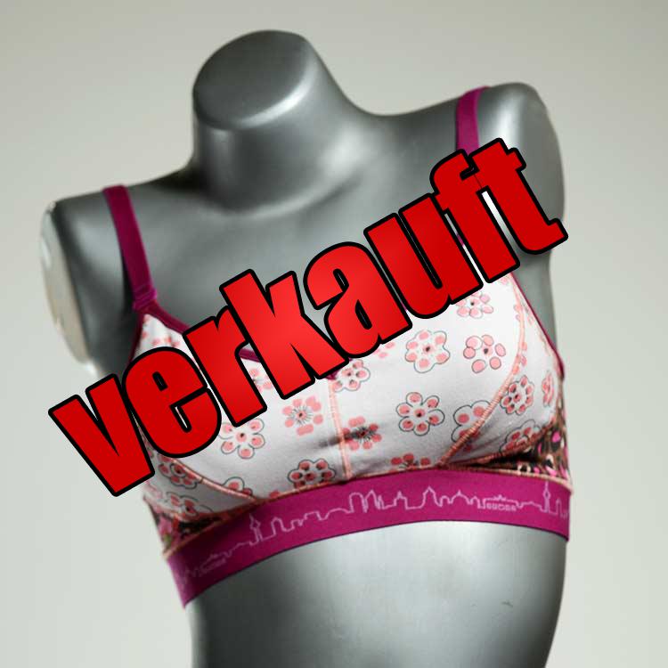 nachhaltige gemusterte preiswerte süße BH, Büsternhalter aus Biobaumwolle, Damenunterwäsche