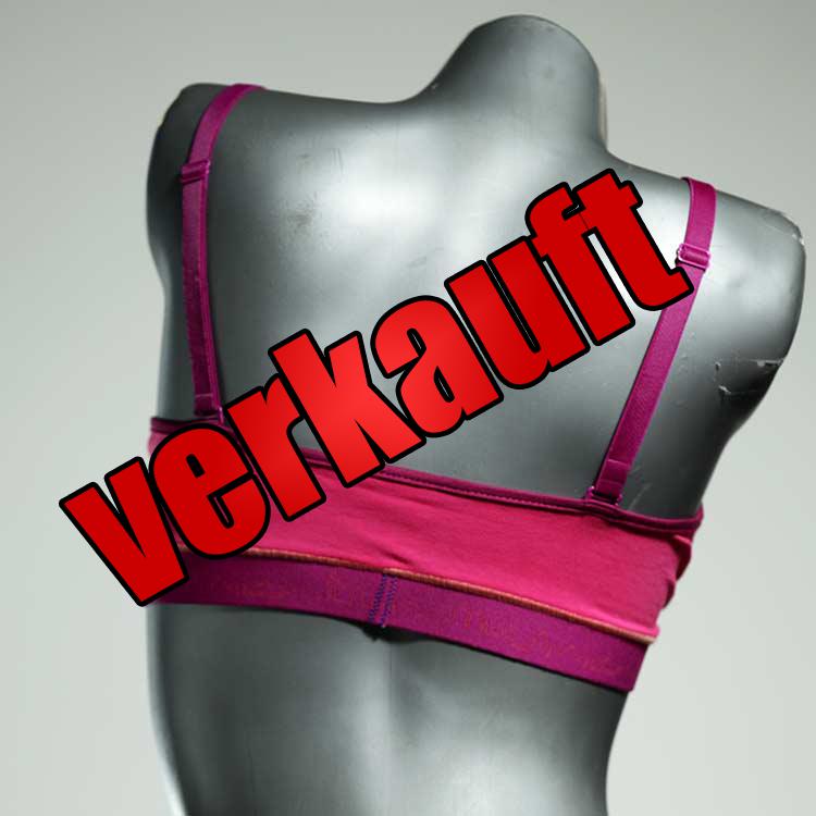 gemusterte handgemachte süße bequeme BH, Büsternhalter aus Biobaumwolle, Damenunterwäsche