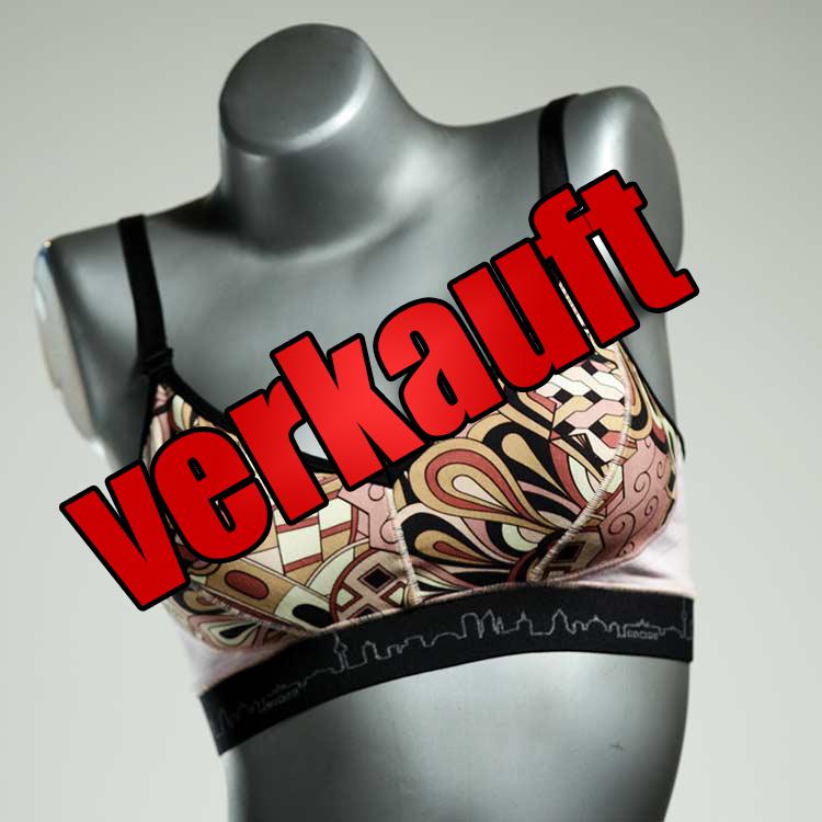 attraktive gemusterte schöne nachhaltige BH, Büsternhalter aus Biobaumwolle, Damenunterwäsche