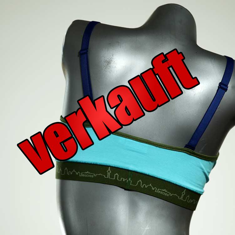 gemusterte farbige schöne handgemachte BH, Büsternhalter aus Biobaumwolle, Damenunterwäsche