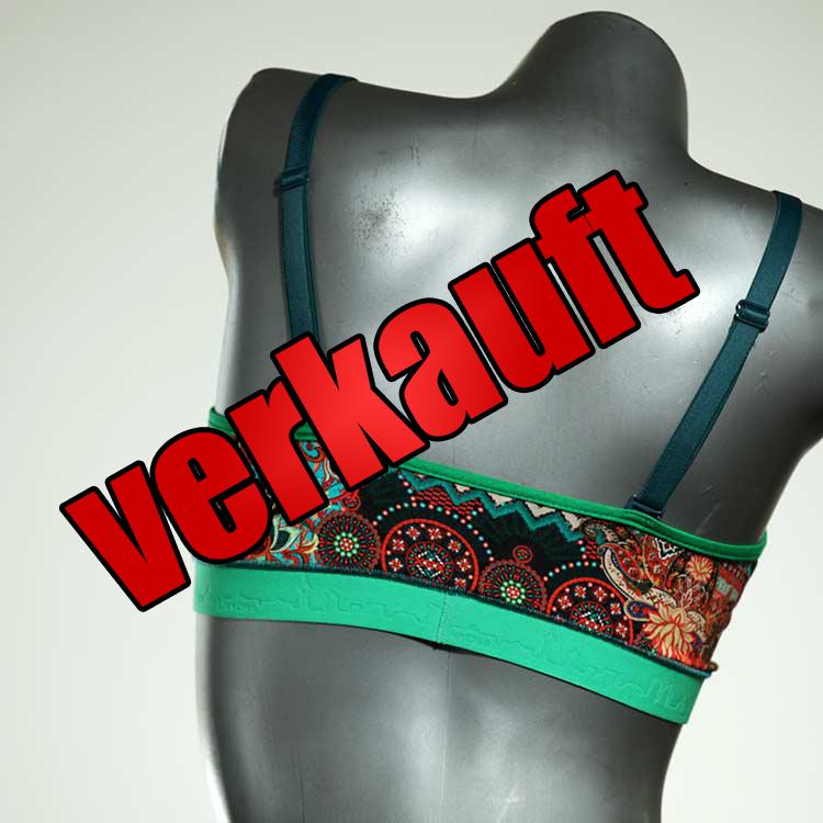 farbige gemusterte günstige sexy BH, Büsternhalter aus Biobaumwolle, Damenunterwäsche