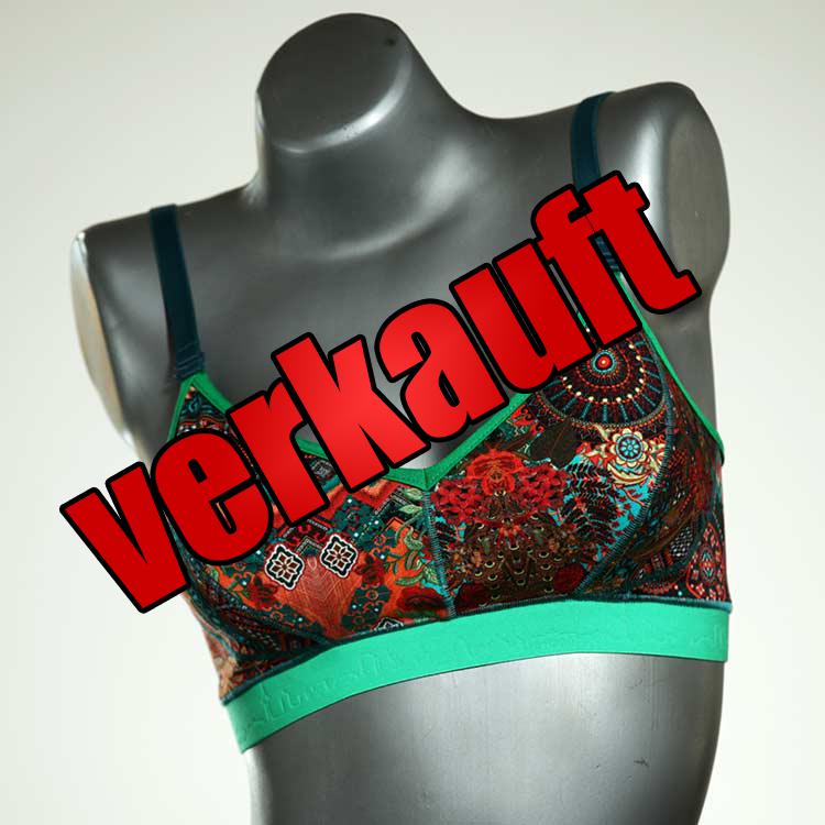farbige gemusterte günstige sexy BH, Büsternhalter aus Biobaumwolle, Damenunterwäsche