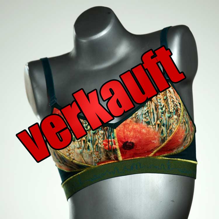 nachhaltige sexy handgemachte bunte BH, Büsternhalter aus Biobaumwolle, Damenunterwäsche