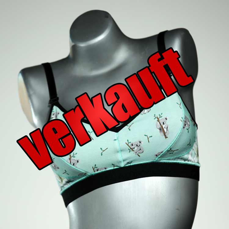 preiswerte bunte gemusterte nachhaltige BH, Büsternhalter aus Biobaumwolle, Damenunterwäsche