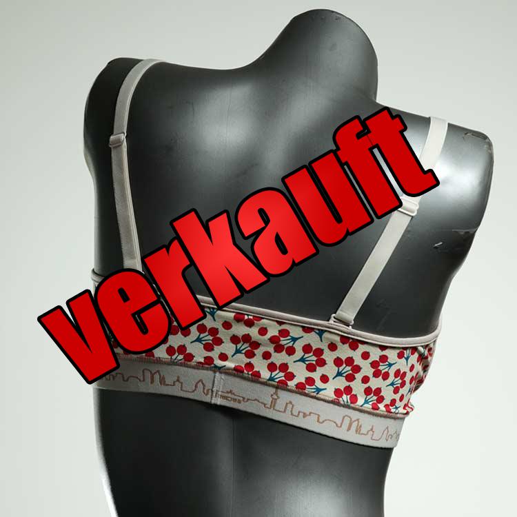 ökologische bequeme gemusterte farbige BH, Büsternhalter aus Biobaumwolle, Damenunterwäsche