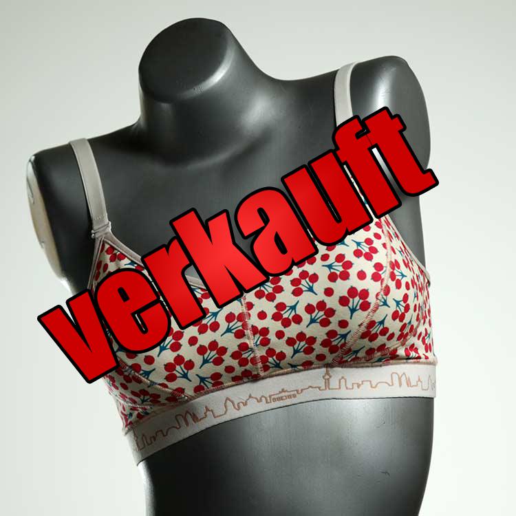 ökologische bequeme gemusterte farbige BH, Büsternhalter aus Biobaumwolle, Damenunterwäsche
