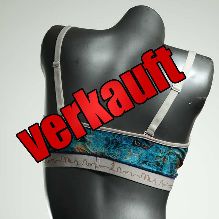 süße gemusterte handgemachte farbige BH, Büsternhalter aus Biobaumwolle, Damenunterwäsche