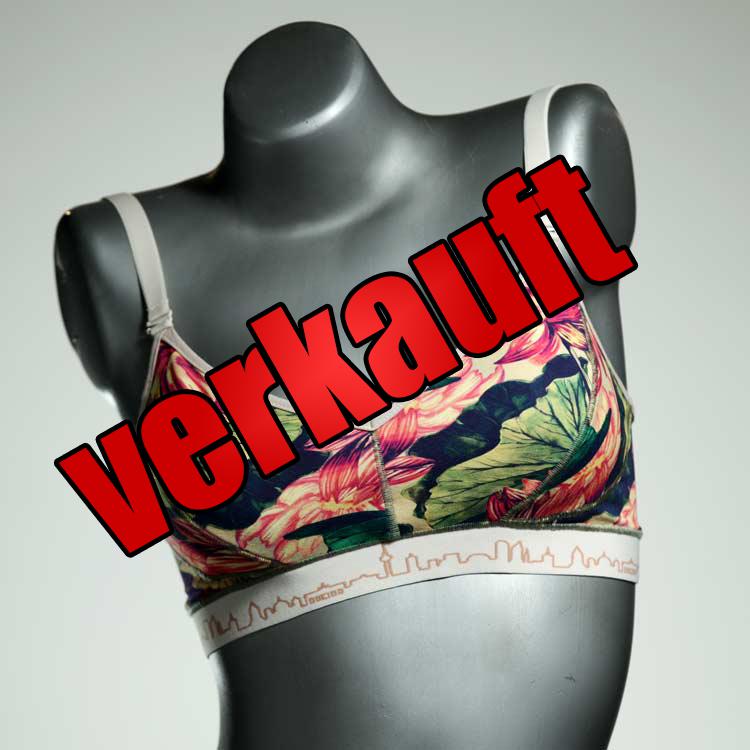 nachhaltige bunte gemusterte sexy BH, Büsternhalter aus Biobaumwolle, Damenunterwäsche