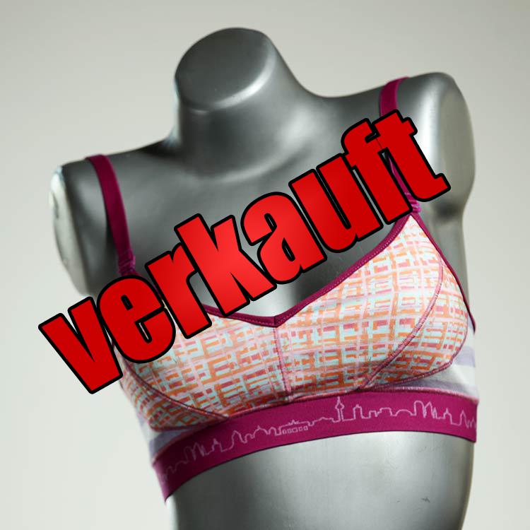 nachhaltige süße gemusterte handgemachte BH, Büsternhalter aus Biobaumwolle, Damenunterwäsche