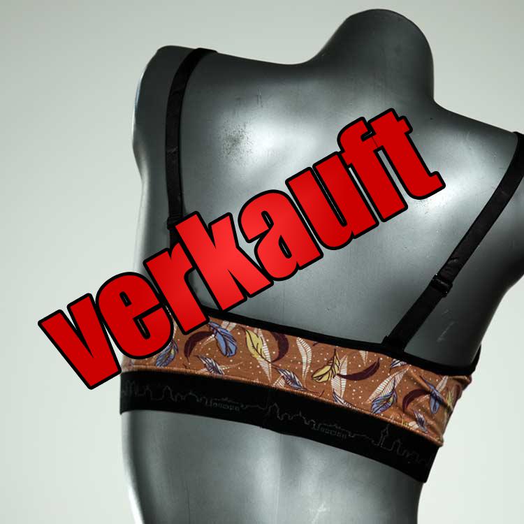 attraktive handgemachte gemusterte bequeme BH, Büsternhalter aus Biobaumwolle, Damenunterwäsche