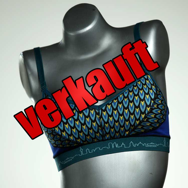 gemusterte schöne handgemachte preiswerte BH, Büsternhalter aus Biobaumwolle, Damenunterwäsche
