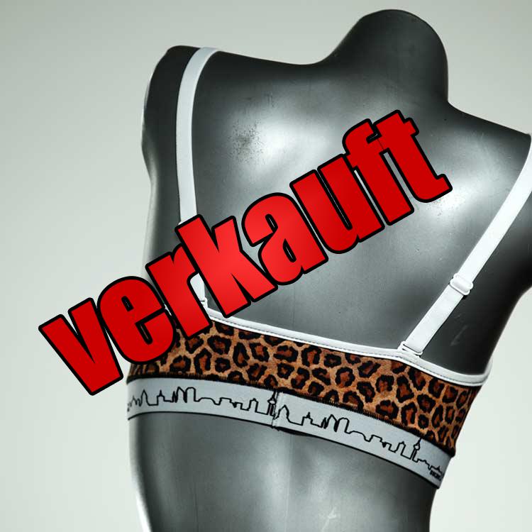 handgemachte gemusterte ökologische sexy BH, Büsternhalter aus Biobaumwolle, Damenunterwäsche
