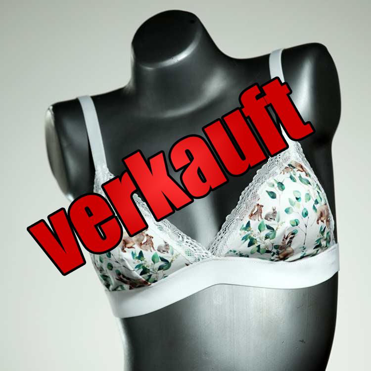 attraktive bunte preiswerte gemusterte BH, Büsternhalter aus Biobaumwolle, Damenunterwäsche
