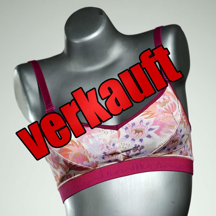 farbige preiswerte schöne gemusterte BH, Büsternhalter aus Biobaumwolle, Damenunterwäsche