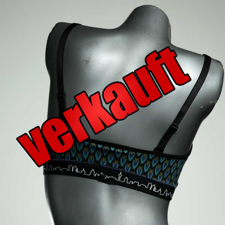 farbige gemusterte ökologische bequeme BH, Büsternhalter aus Biobaumwolle, Damenunterwäsche