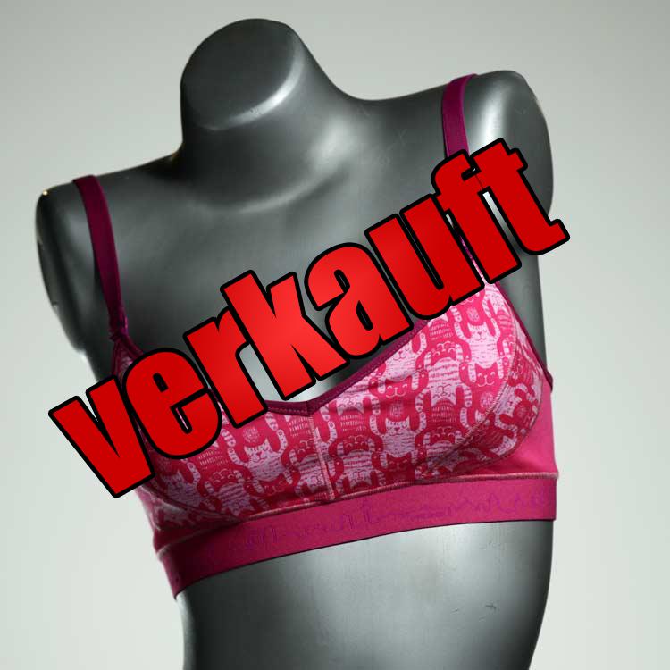 schöne gemusterte sexy bunte BH, Büsternhalter aus Biobaumwolle, Damenunterwäsche