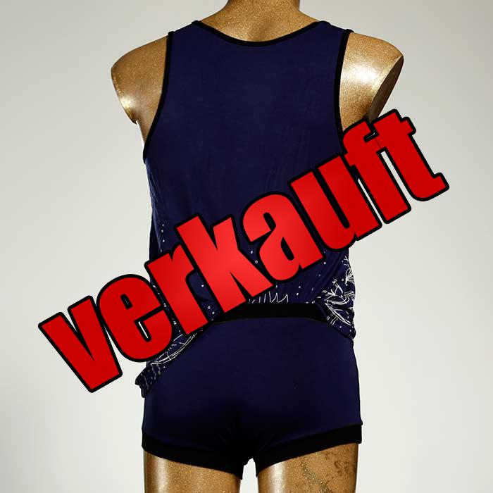 gemusterter attraktiver nachhaltiger preiswerter Herren Unterwäsche Set aus Biobaumwolle