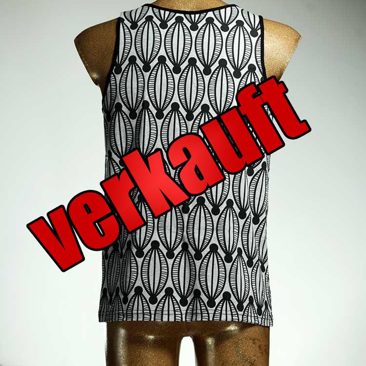 bequemer gemusterter schöner farbiger Herrenunterhemd aus Biobaumwolle, Unterwäsche für Herren