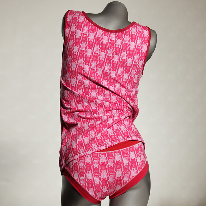 günstige süße bunte bequeme Unterwäsche Set für DamenPanty / Hotpant mit Top aus Biobaumwolle thumbnail